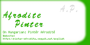 afrodite pinter business card